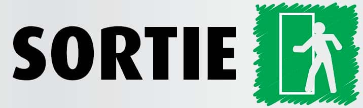 Plaque adhésive "Sortie"