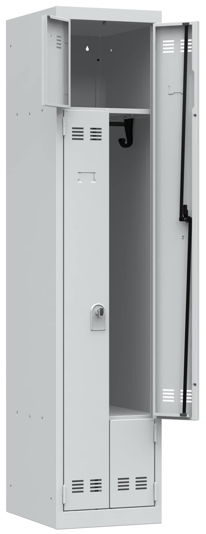 Platzsparende Umkleidekabine, Z-förmige Türen – Bild 30