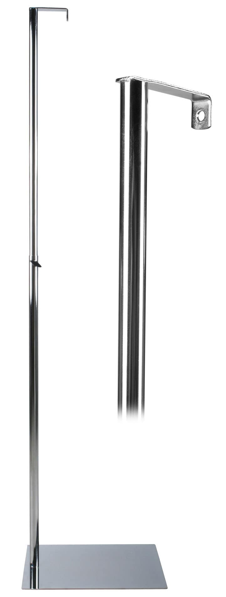 Pied base chromé pour buste torso fixation cou