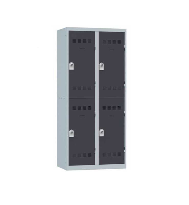 Vestiaire 2 colonnes multicases 80cm monobloc soudé