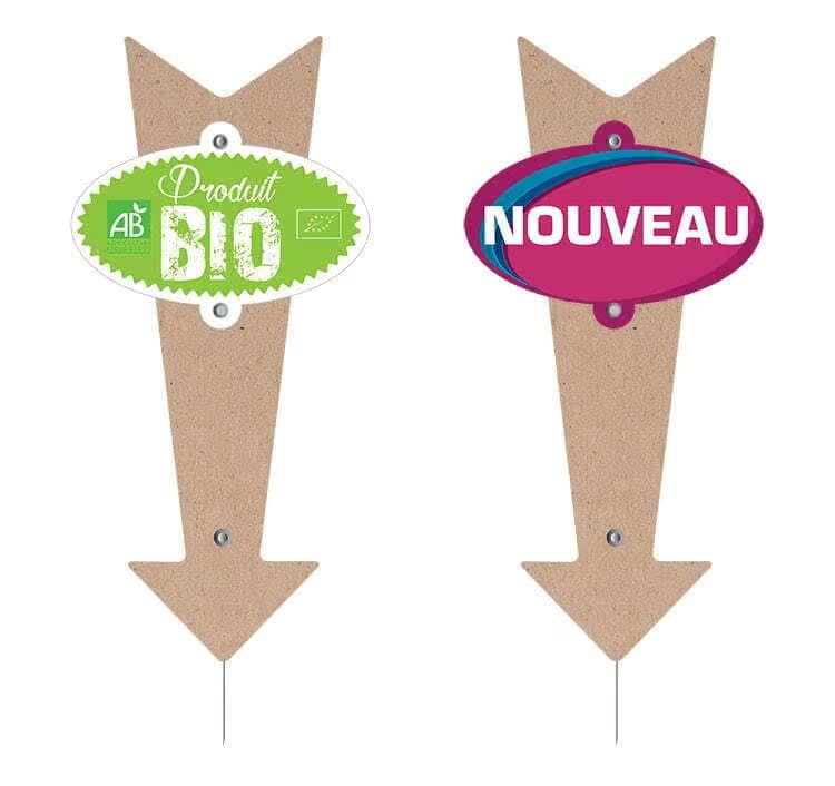 Flèches avec rivets pression