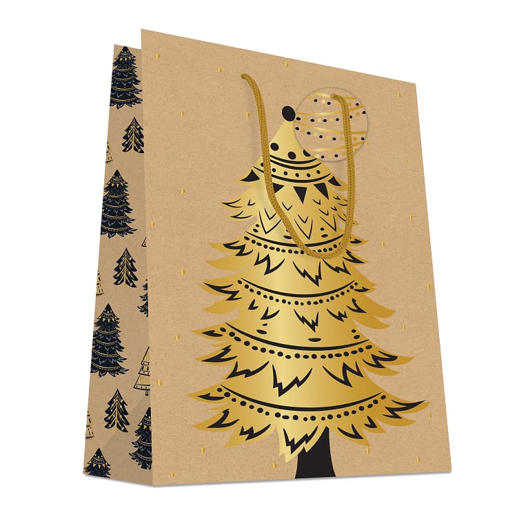 20 luxuriöse Tragetaschen mit Seilgriffen – Weihnachtsbaum-Design