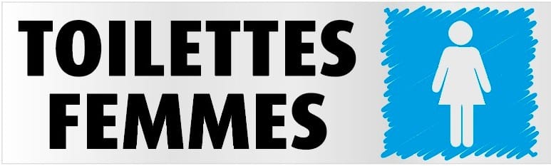 Adhesive sign "Women's Restroom"