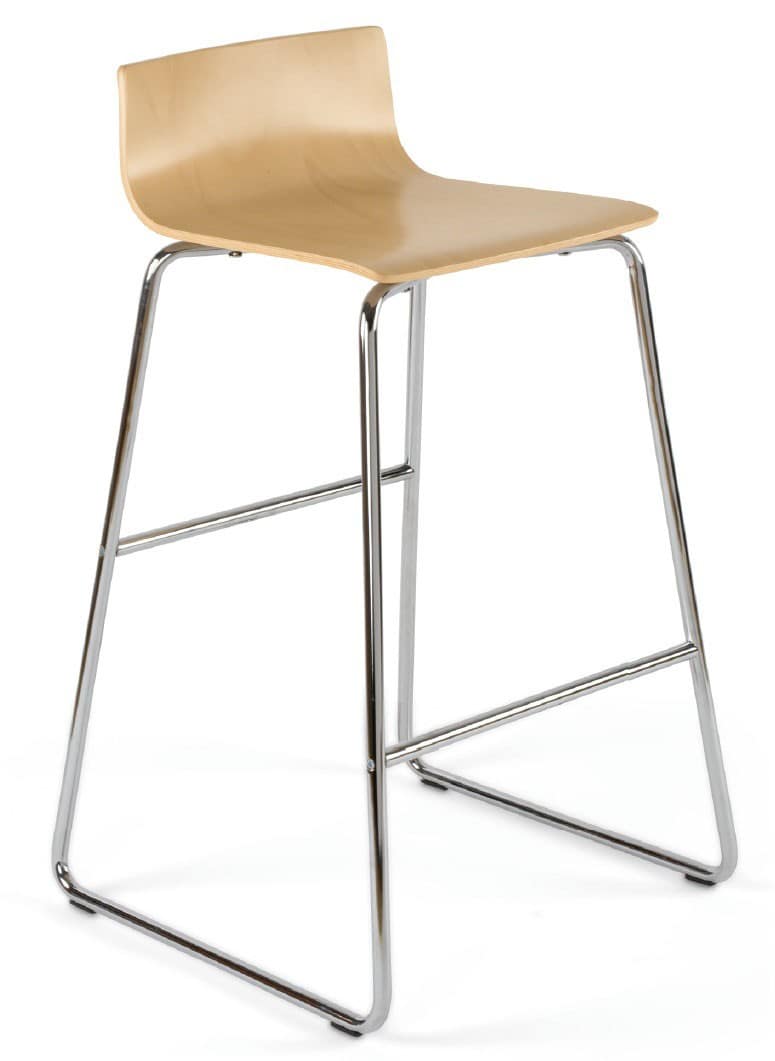 Hocker VII Beech Café Chair