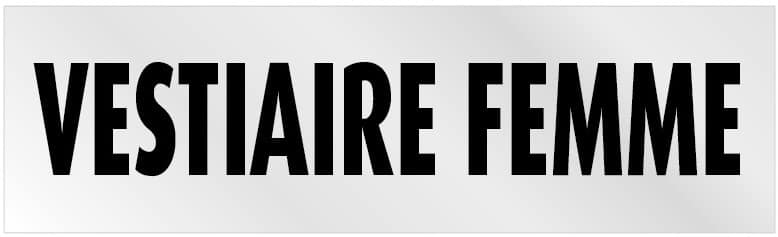Plaque adhésive "Vestiaire femme"