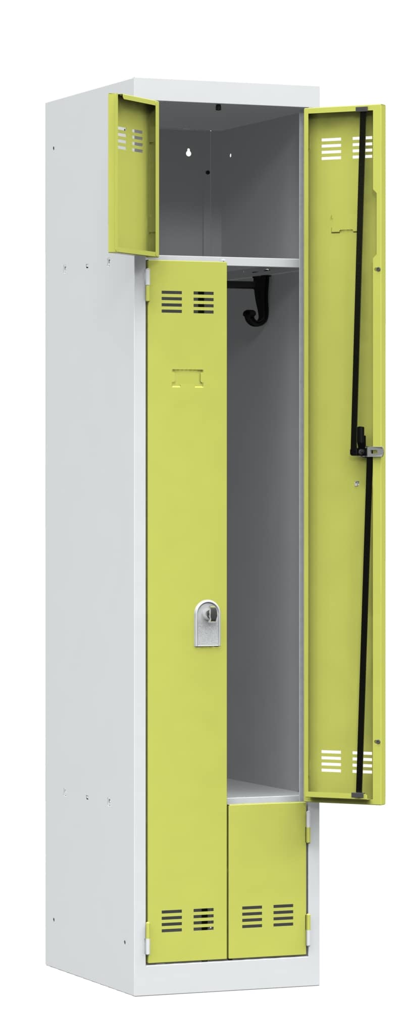 Platzsparende Umkleidekabine, Z-förmige Türen – Bild 36