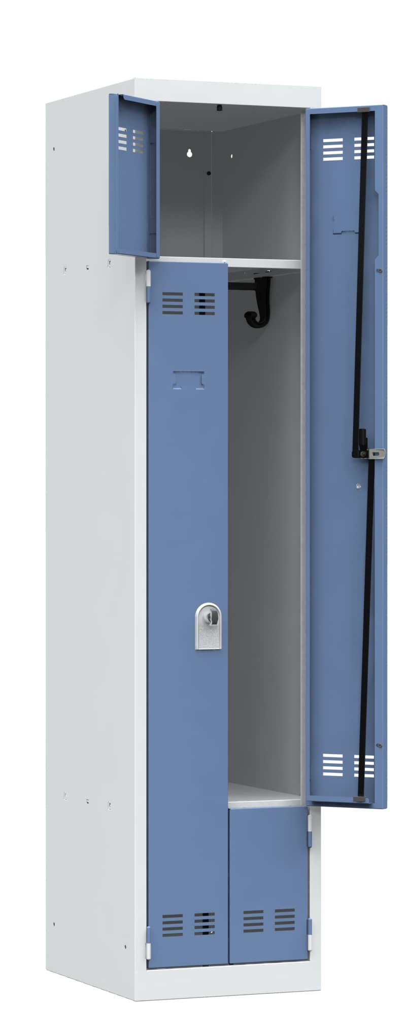 Platzsparende Umkleidekabine, Z-förmige Türen – Bild 37