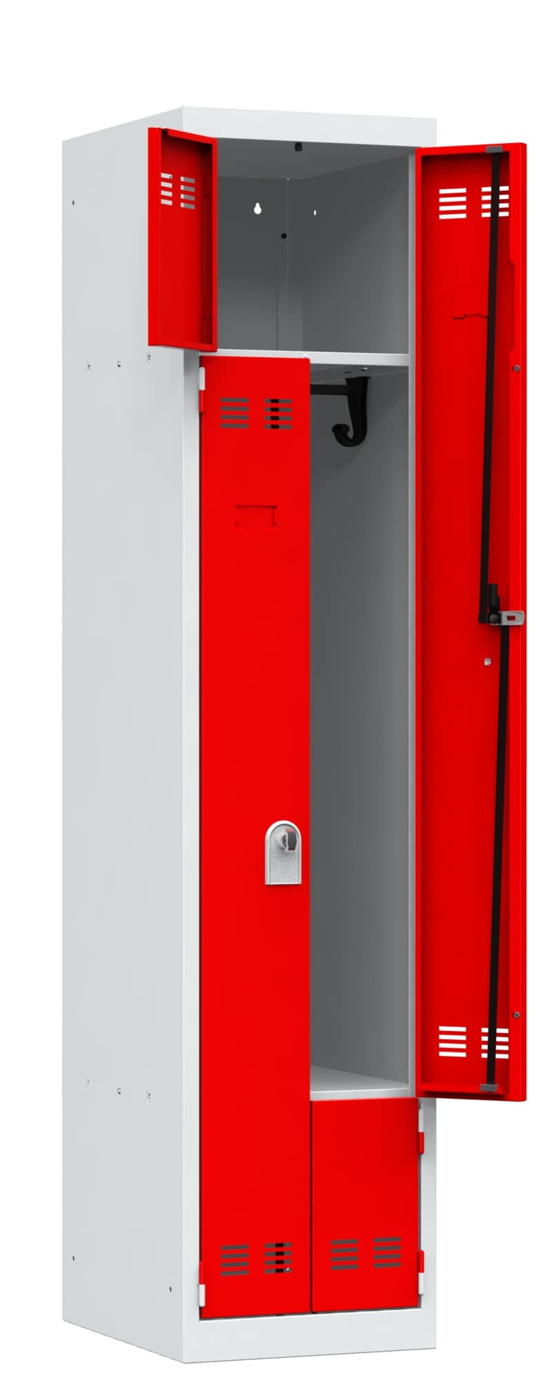 Platzsparende Umkleidekabine, Z-förmige Türen – Bild 39