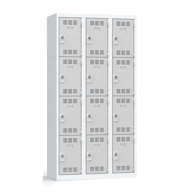 Vestiaire 3 colonnes multicases 90 cm monobloc soudé – Image 5