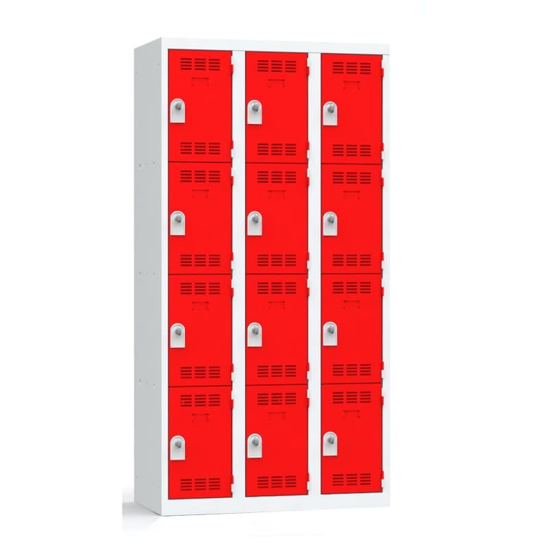 Vestiaire 3 colonnes multicases 90 cm monobloc soudé – Image 3