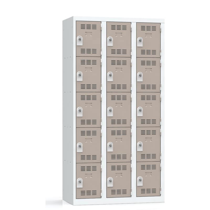 Vestiaire 3 colonnes multicases 90 cm monobloc soudé – Image 6