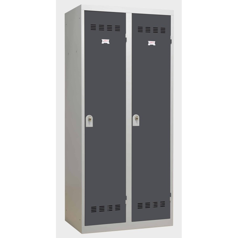 Zweispaltige, einteilig geschweißte Spinde für den Einsatz in schmutzigen Industrieumgebungen