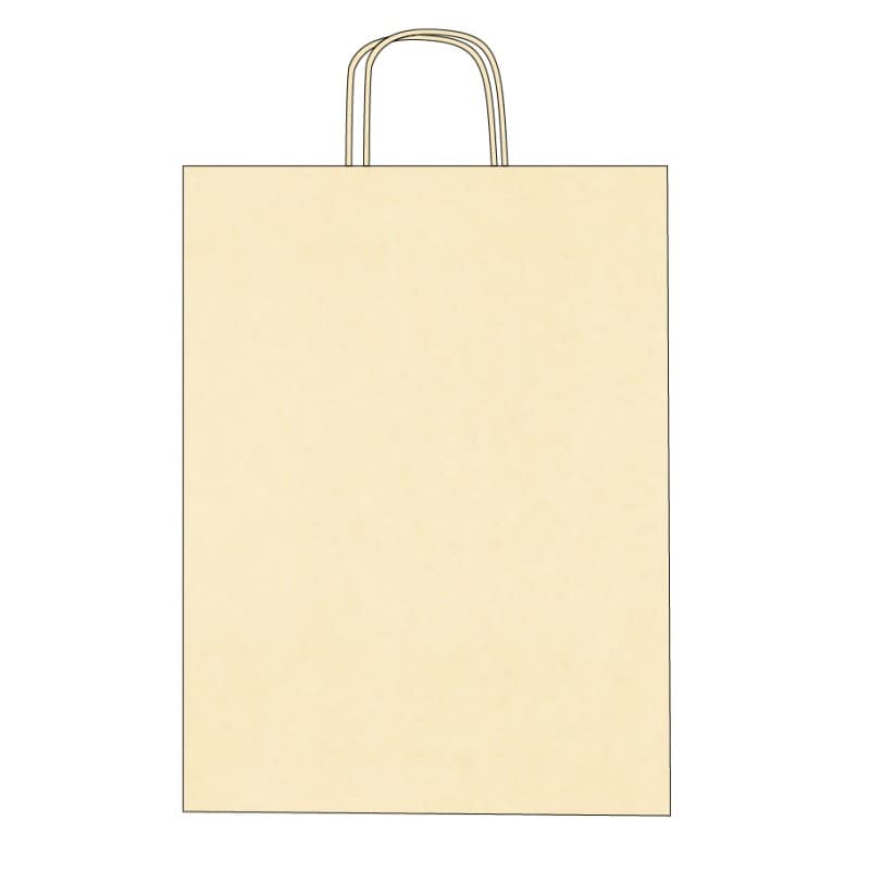 Kraft paper bags with twisted handles – 1-color printing – Image 2