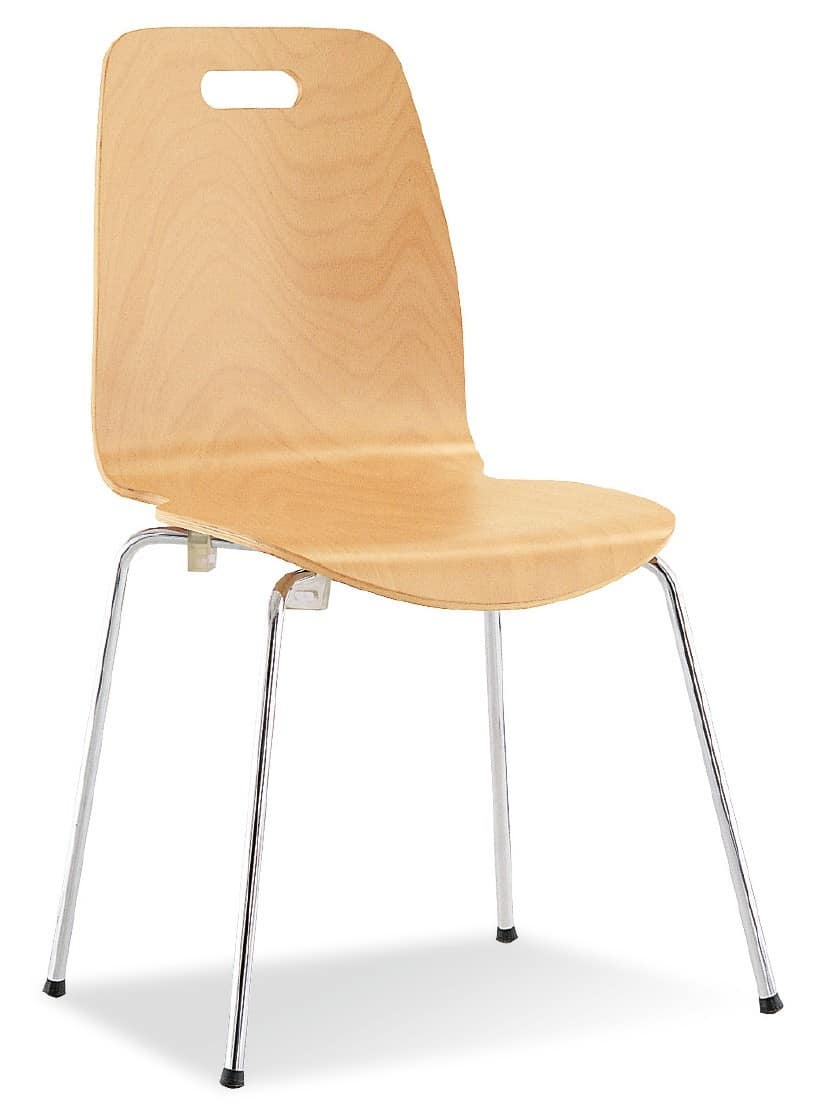 Chaise Café II monocoque hêtre