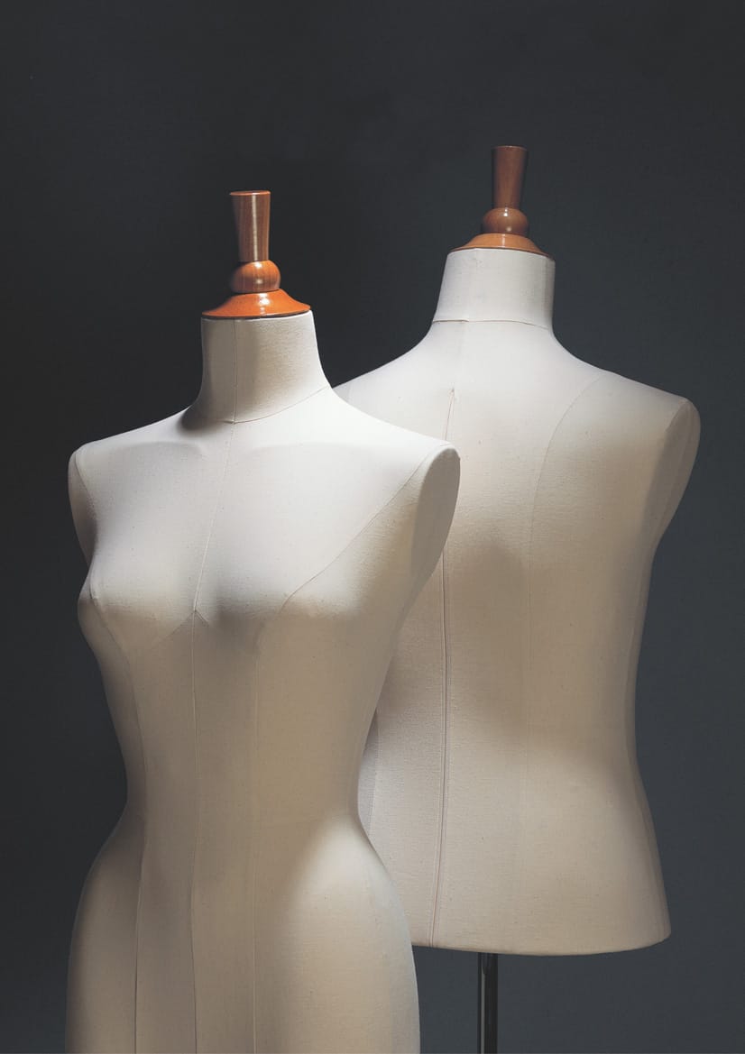 Small Women's Dress Form in Beige Jersey Fabric – Image 2