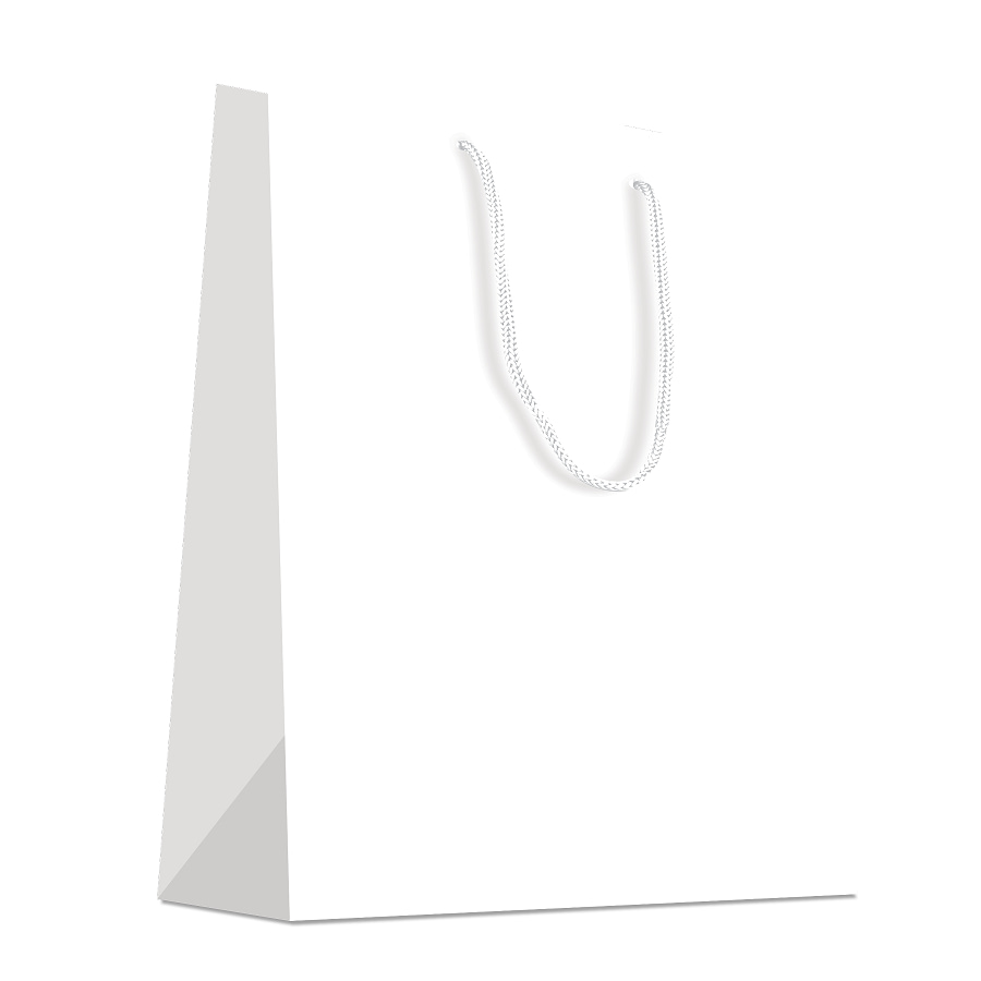 20 Sacs cabas luxe poignées cordelières Blanc brillant