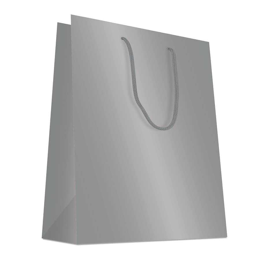 20 Sacs cabas luxe poignées cordelières Argent