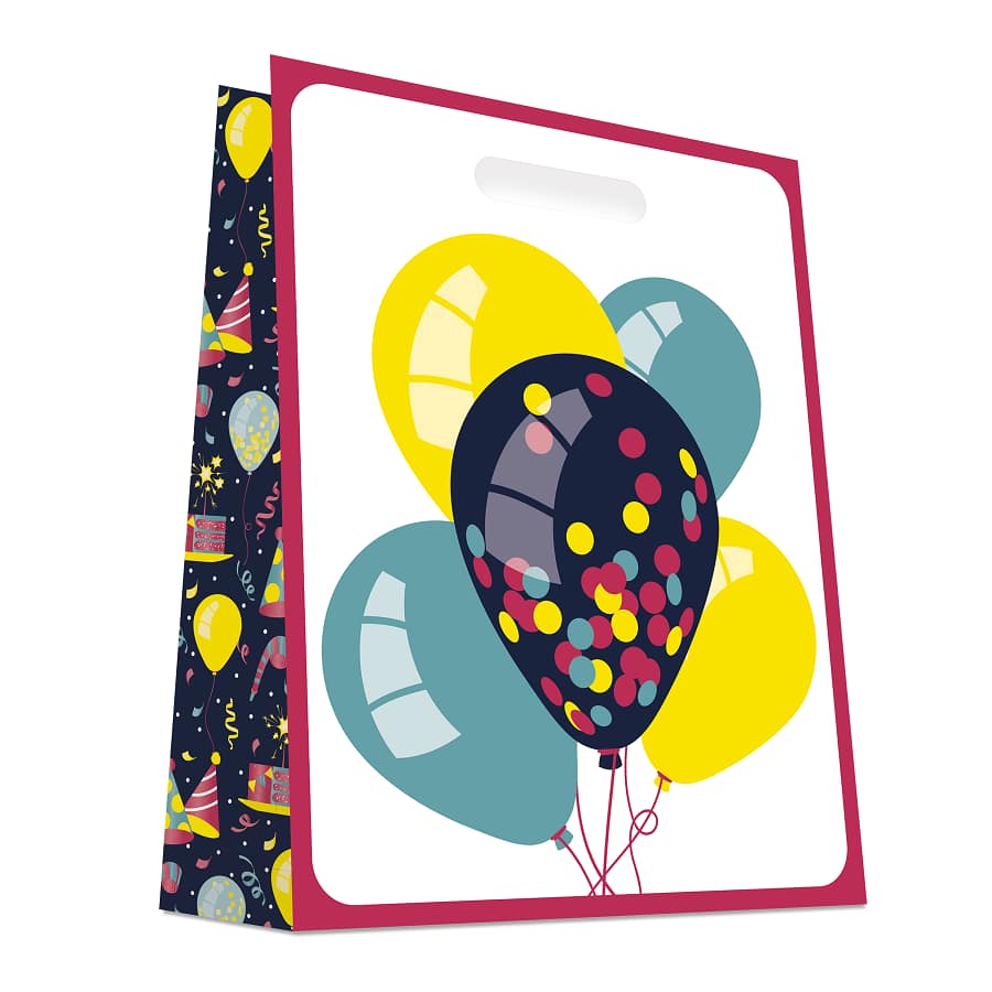 Luxuriöse Balon-Tragetaschen mit ausgeschnittenen Henkeln