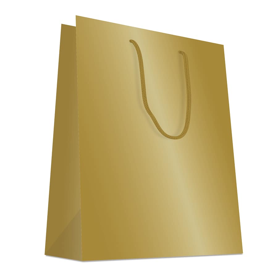 20 Luxury Tote Bags with Gold Cord Handles